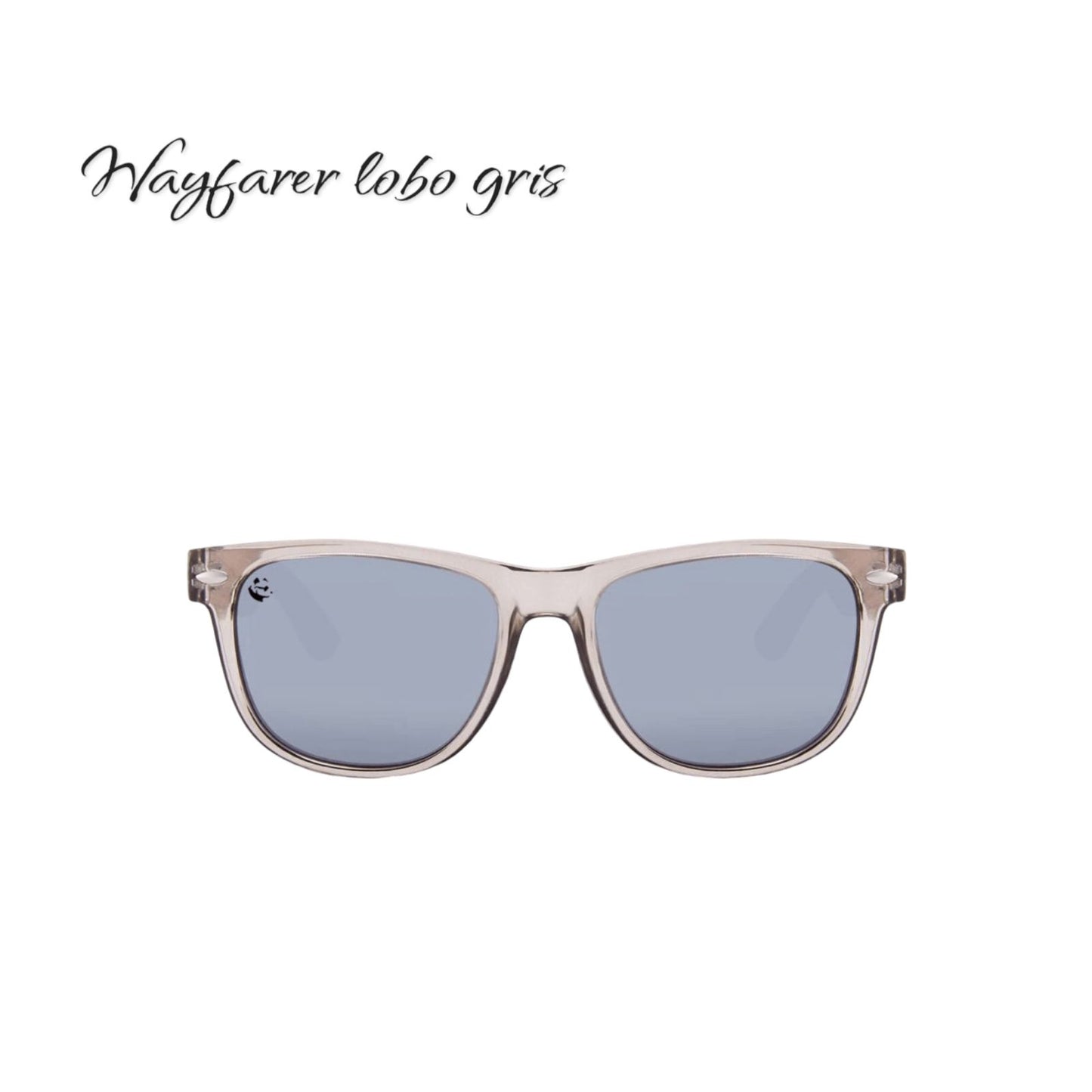 Lentes de Sol Wayfarer Lobo Gris Espejados & Patillas de Madera - Polarizados UV400 Caballero