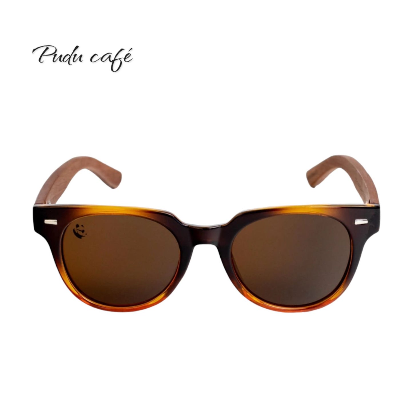 Lentes de Sol Pudu Café Oscuros & Patillas de Madera - Polarizados UV400 Unisex