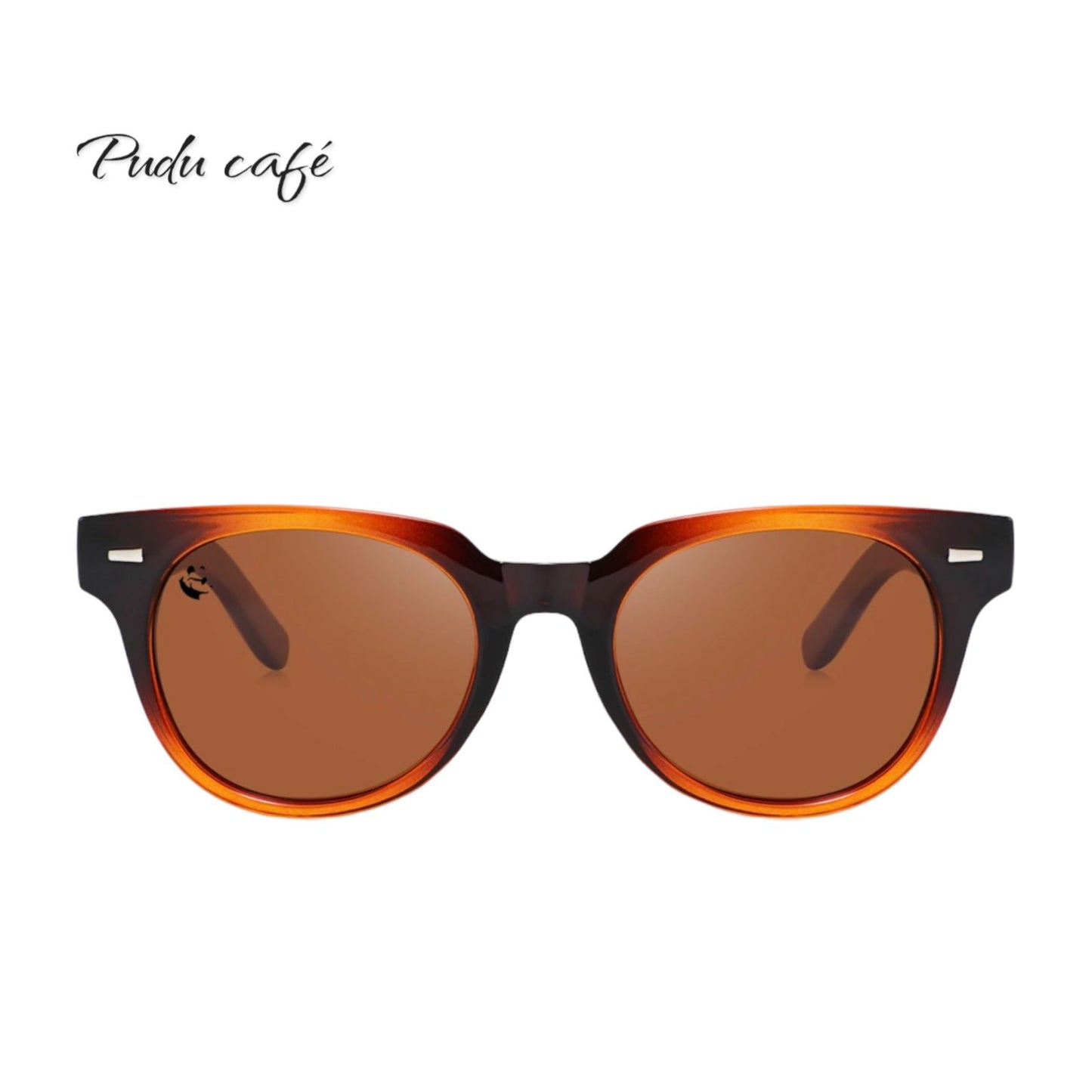 Lentes de Sol Pudu Café Oscuros & Patillas de Madera - Polarizados UV400 Unisex