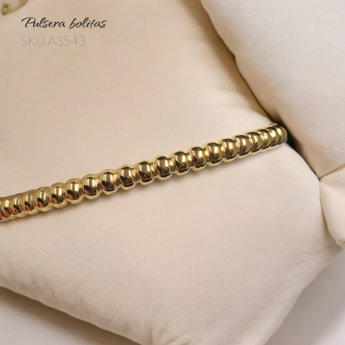 Pulsera Bolitas Acero Inoxidable