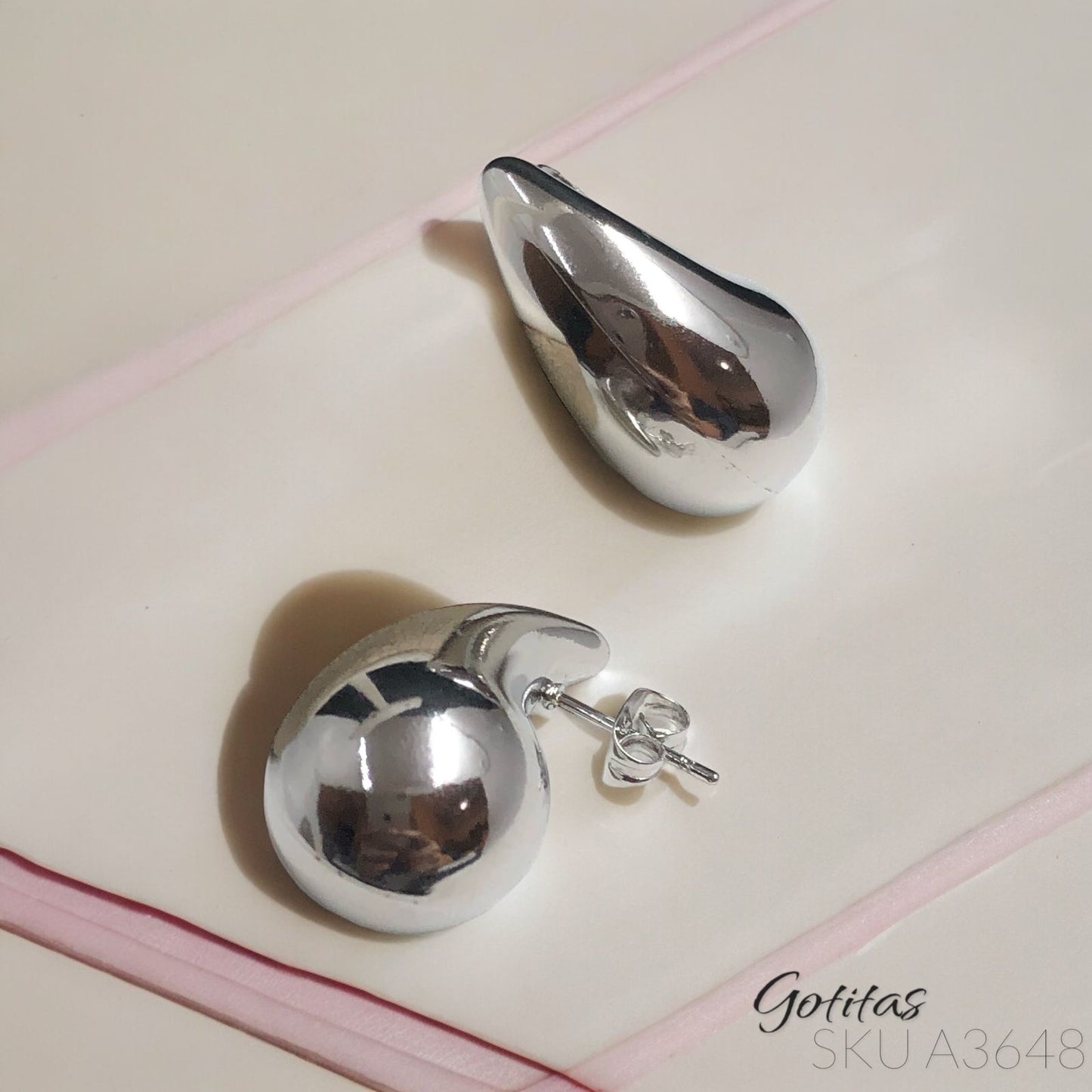 Aretes Gota Acero Inoxidable
