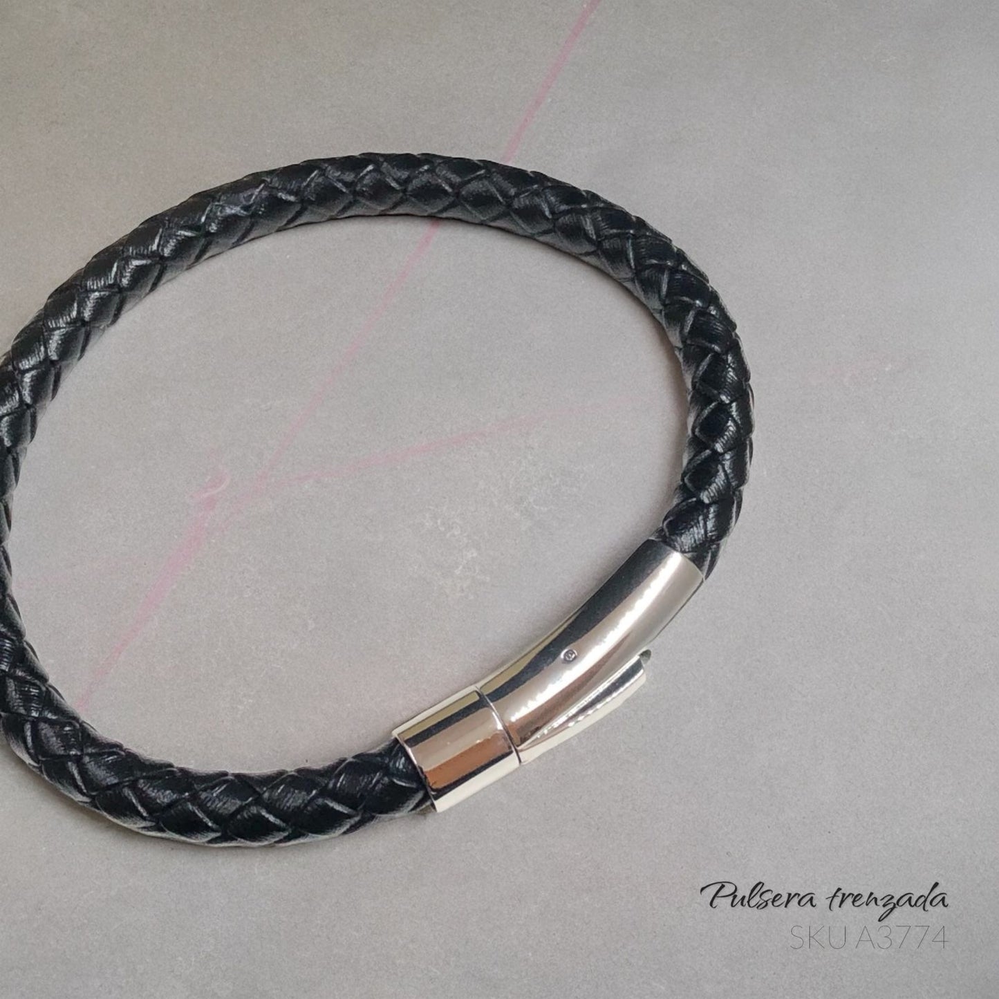 Pulsera Acero Inoxidable y Cuero