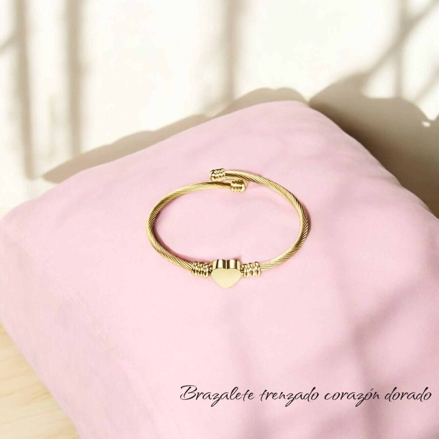 Brazalete trenzado corazon