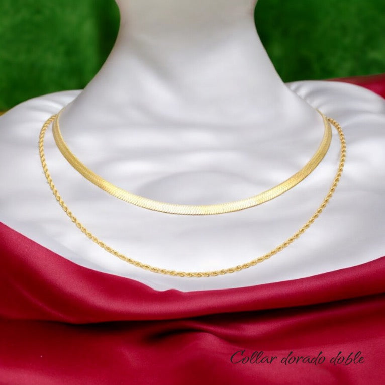 Collar doble Acero inoxidable
