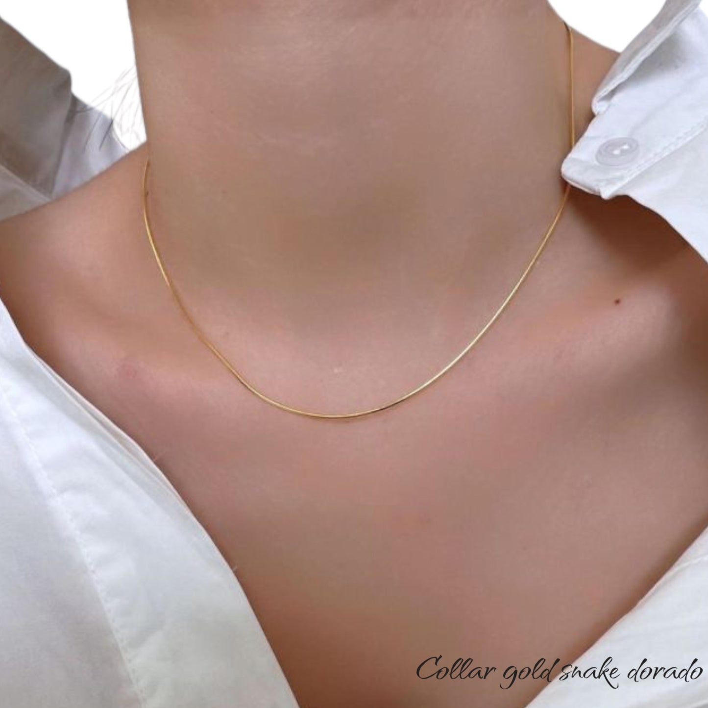 Collar gold snake delgado