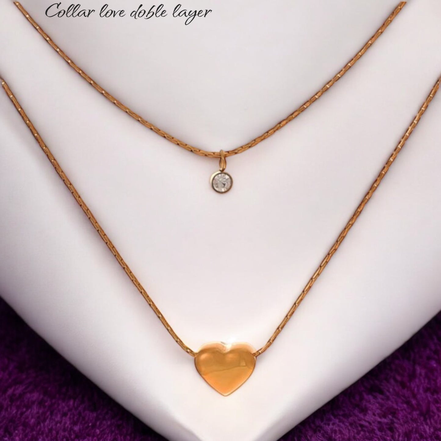 Collar love doble layer