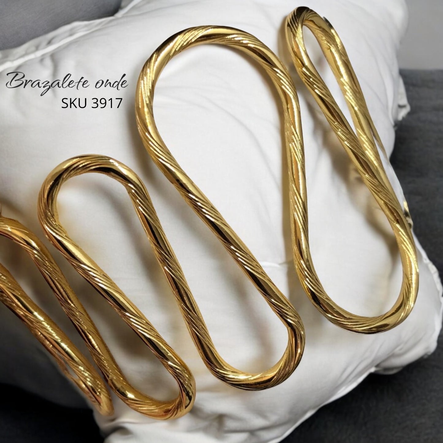 Brazalete Onde Acero Inoxidable