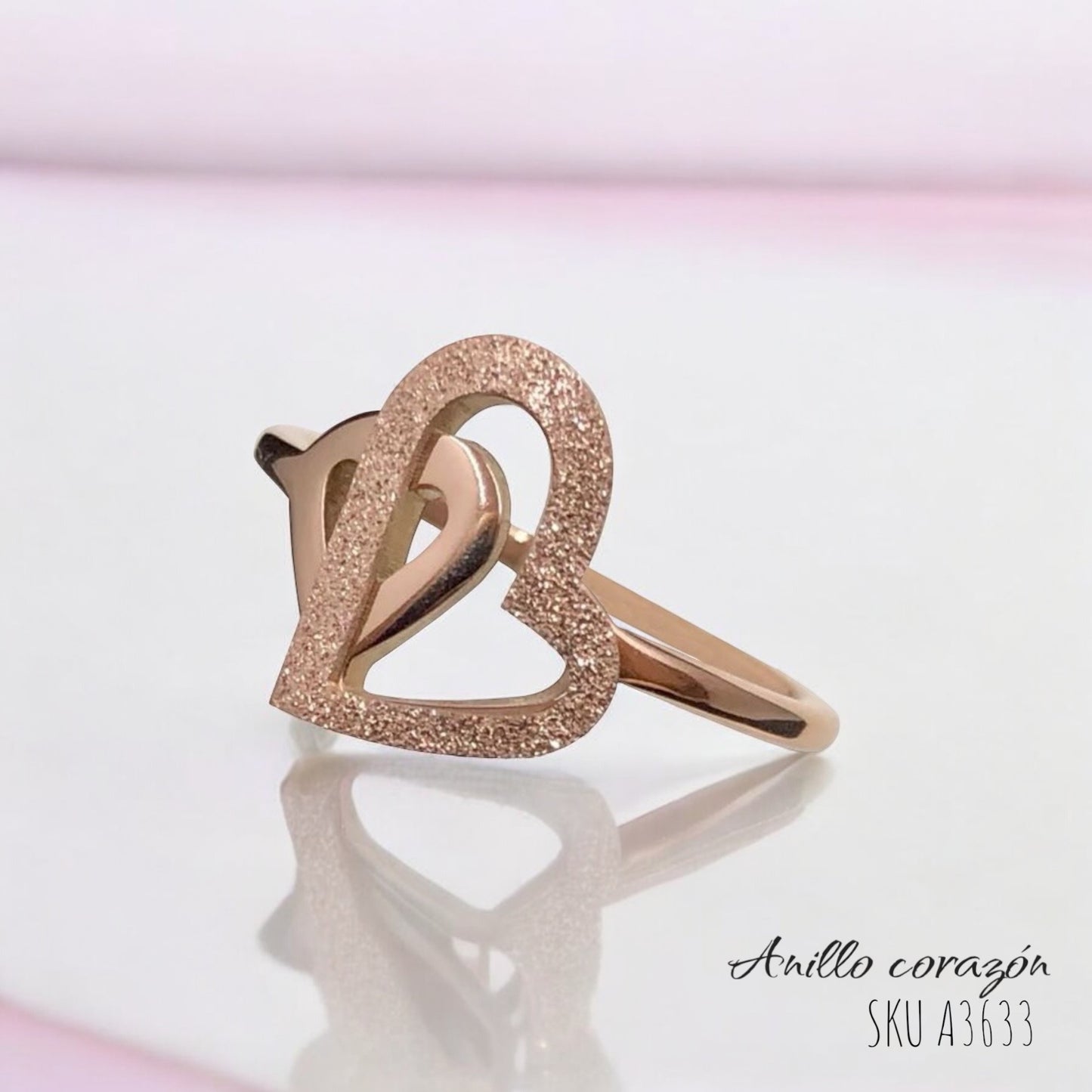 Anillo Corazón Acero inoxidable
