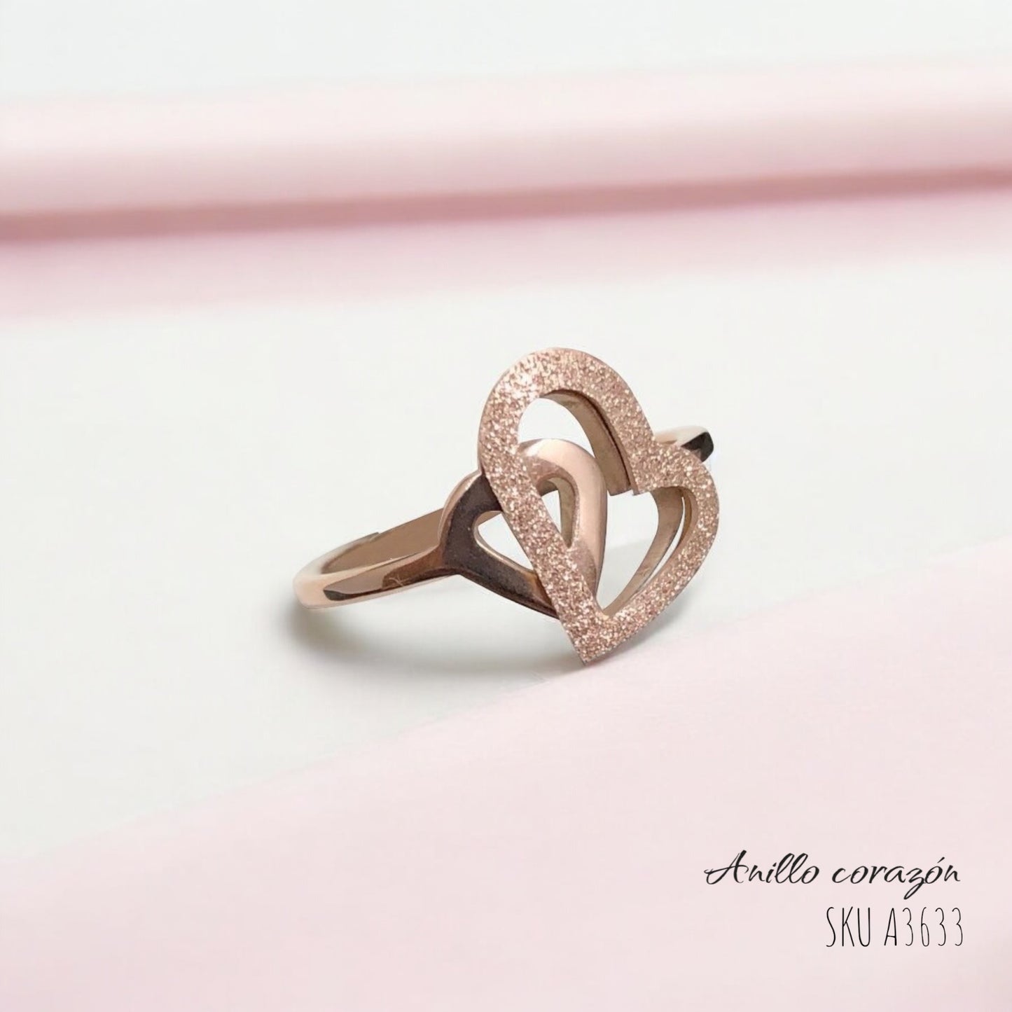 Anillo Corazón Acero inoxidable