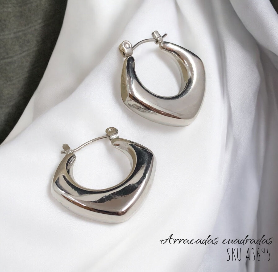 Arracadas Cuadradas Acero Inoxidable