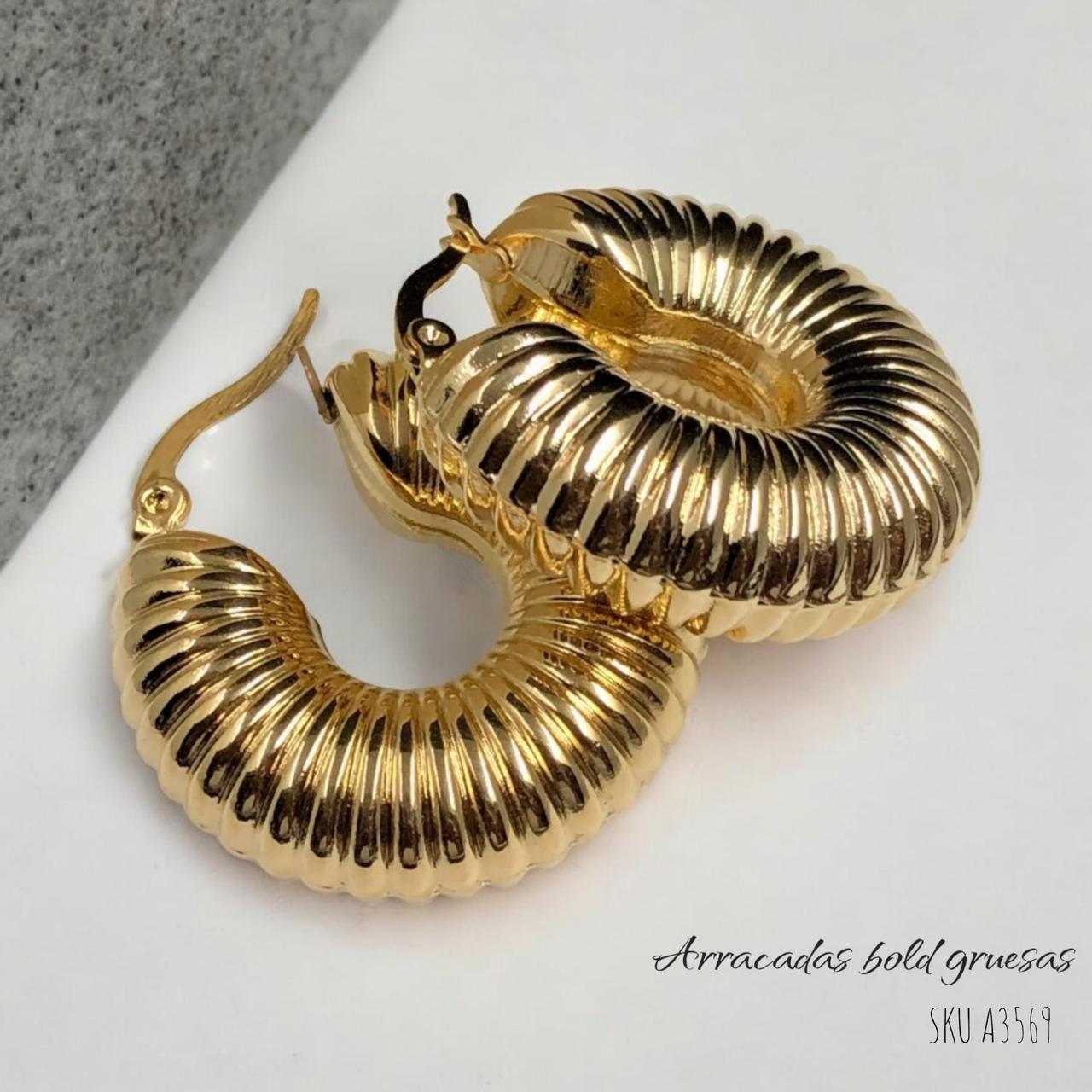 Arracadas Bold Gruesas Acero Inoxidable