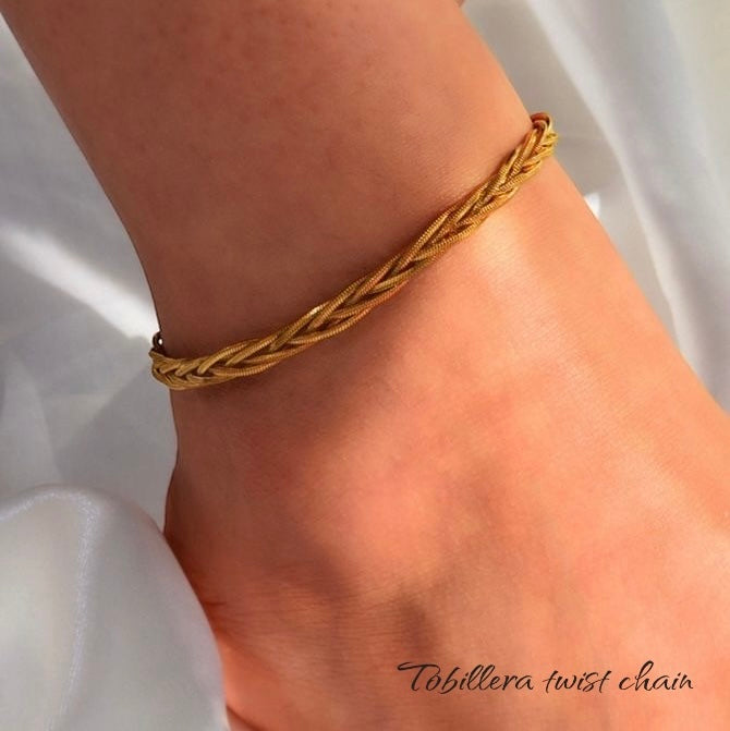 Tobillera twist chain