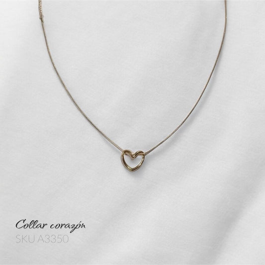 Collar Corazón Acero Inoxidable