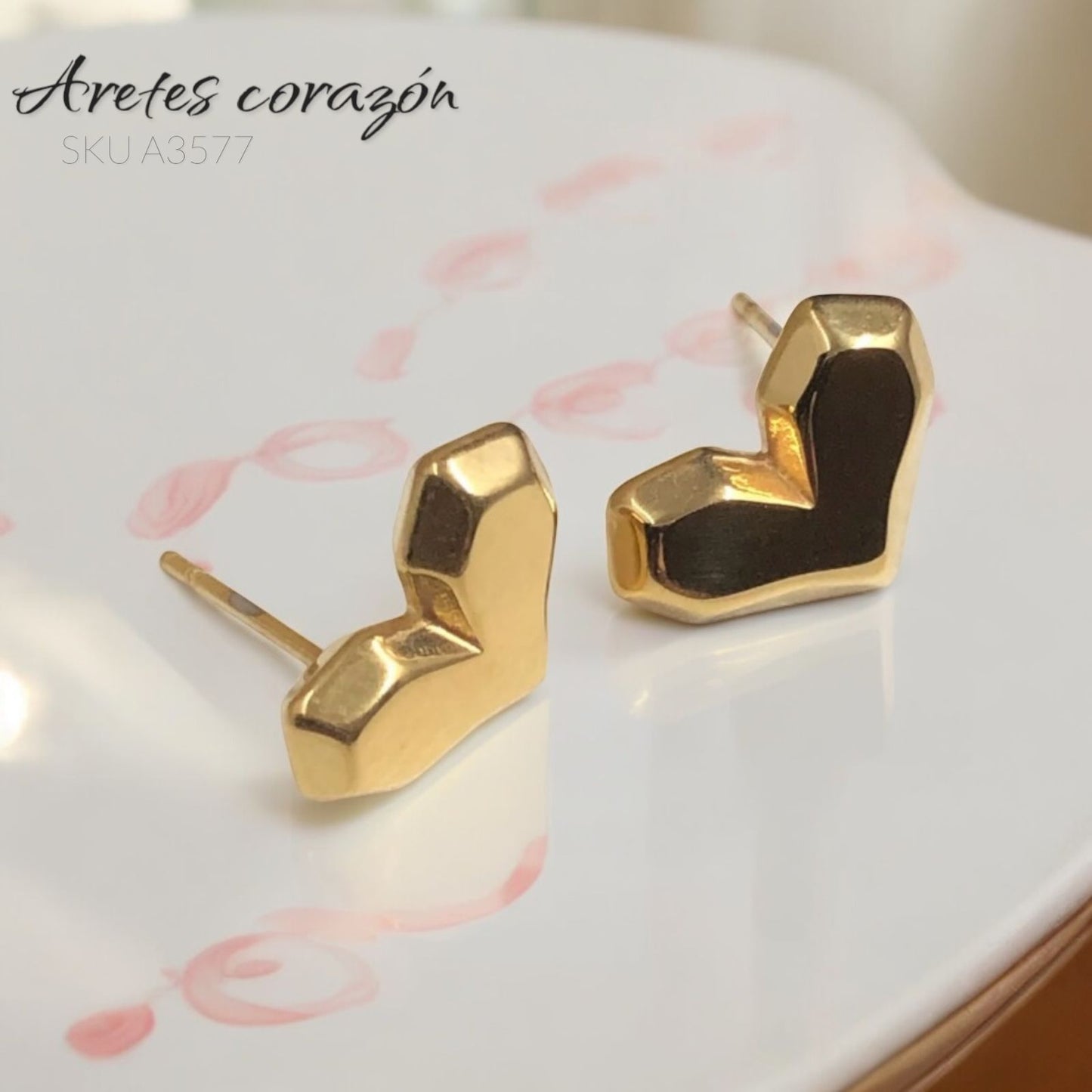 Aretes Corazón Acero Inoxidable