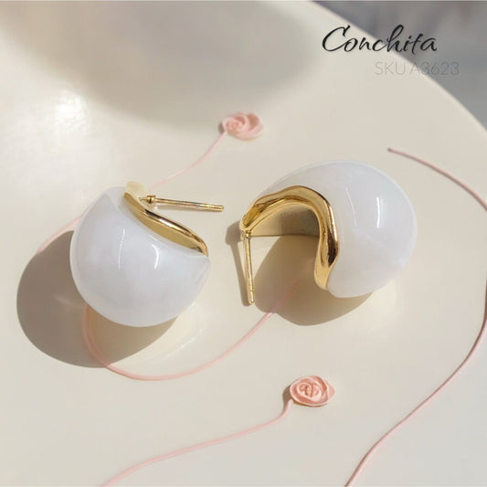 Aretes Conchita Acero Inoxidable