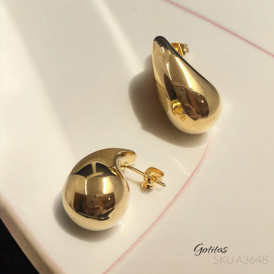 Aretes Gota Acero Inoxidable