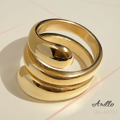 Anillo Serpentina Acero Inoxidable