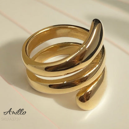 Anillo Serpentina Acero Inoxidable