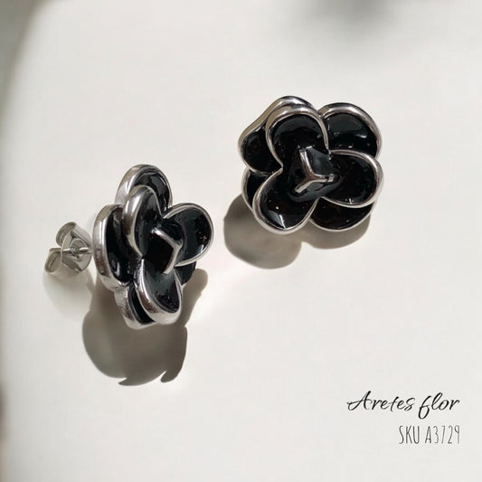 Aretes Flor Acero Inoxidable