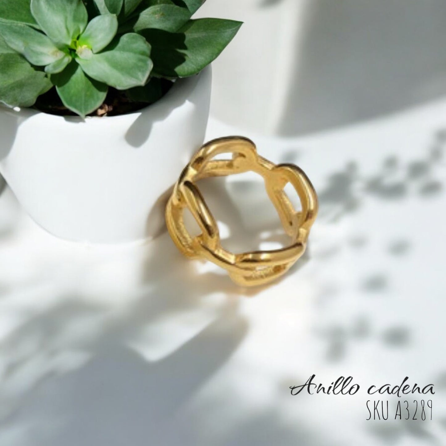 Anillo Cadena Acero Inoxidable